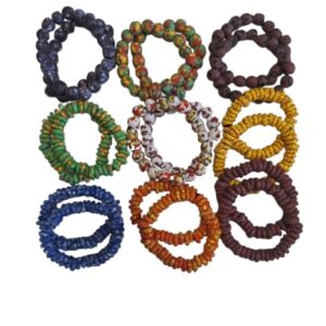 Pulseras Perlas de Ghana pintadas a mano